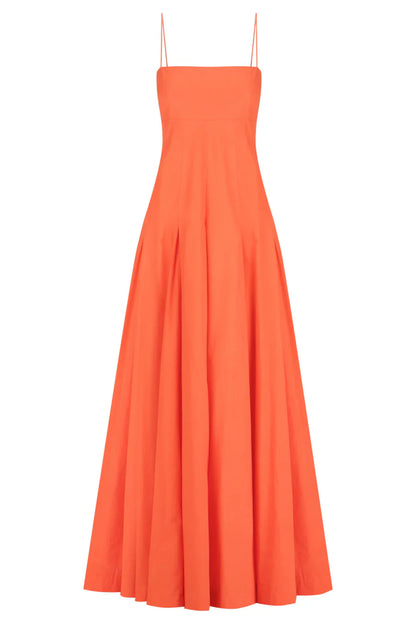 Bandeau Spaghetti Strap Maxi - Spiced Coral