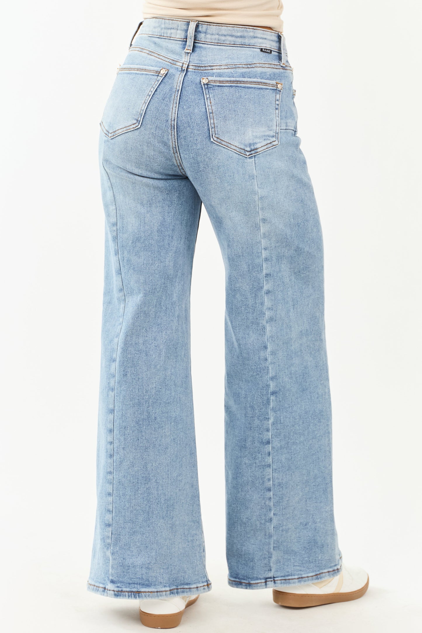 Saige Medium Wide Leg Tummy Control Stretchy Jeans