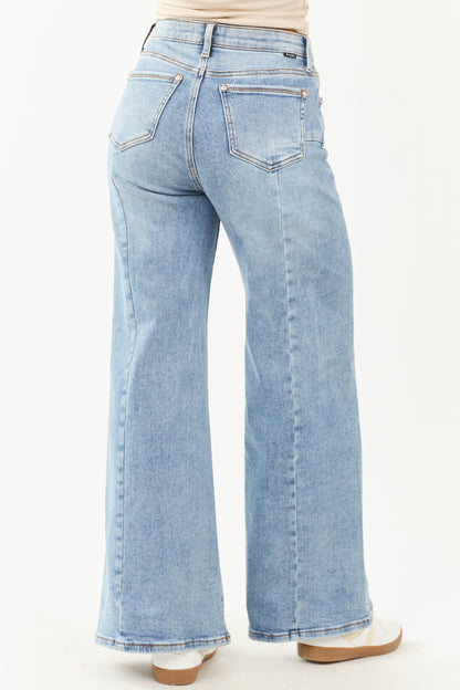 Saige Medium Wide Leg Tummy Control Stretchy Jeans