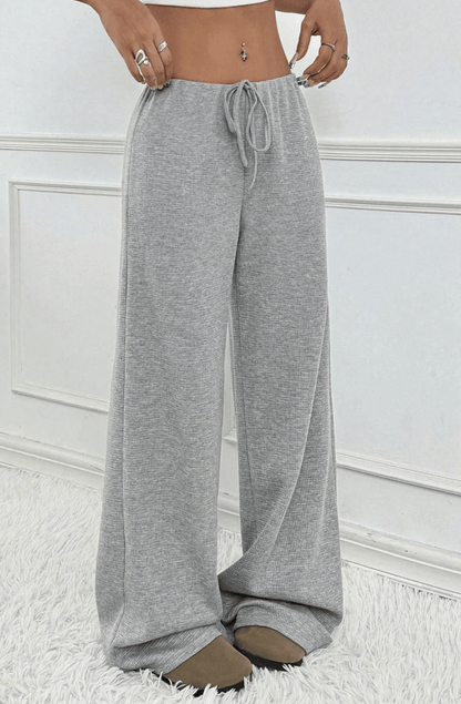 Wide Leg Stripe Tie Pants