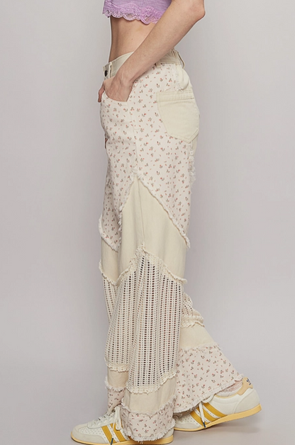 POL Woven Floral Print Pants