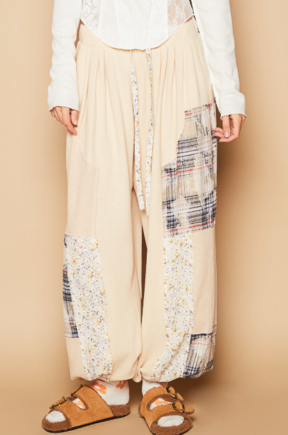 POL Raw Edge Relaxed Knit Pants