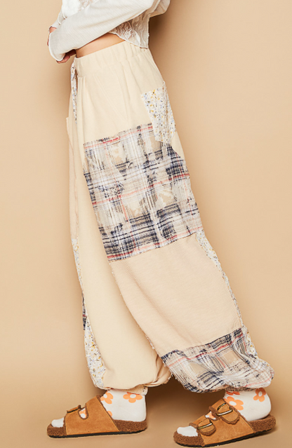 POL Raw Edge Relaxed Knit Pants