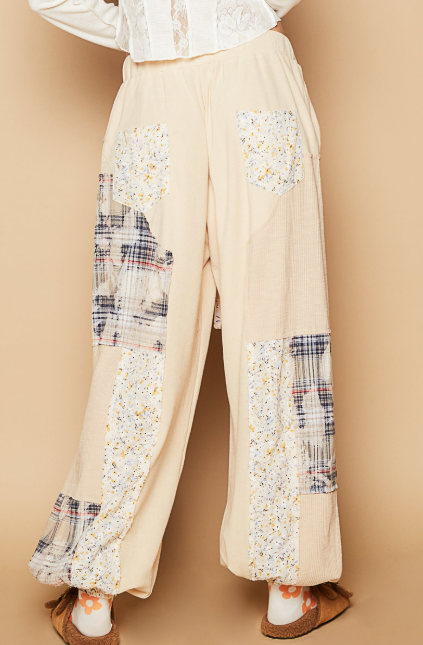 POL Raw Edge Relaxed Knit Pants