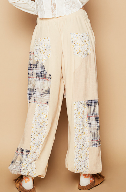 POL Raw Edge Relaxed Knit Pants