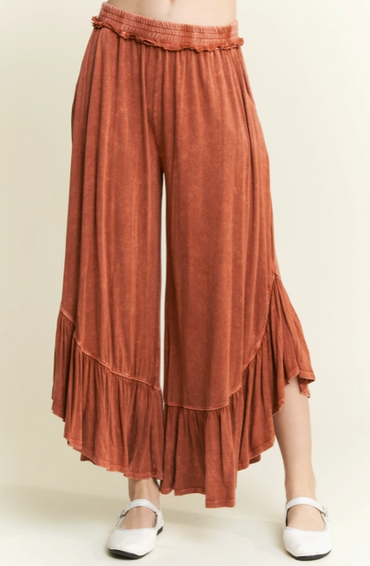 J.HER Ruffled Hem Maxi Pants