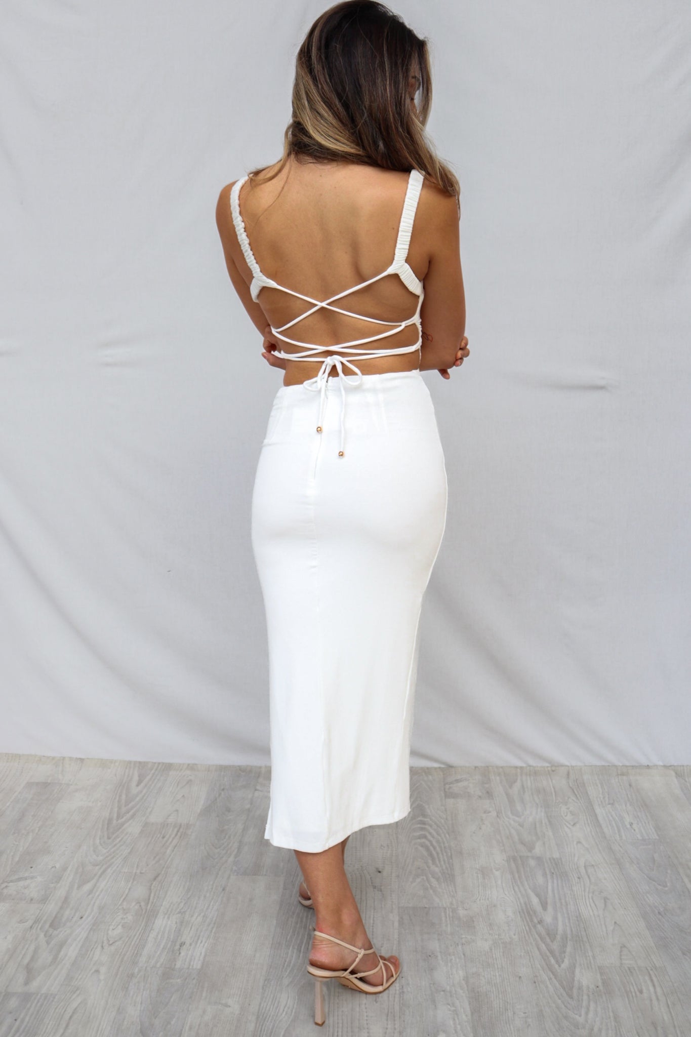 Shania Midi Dress - White