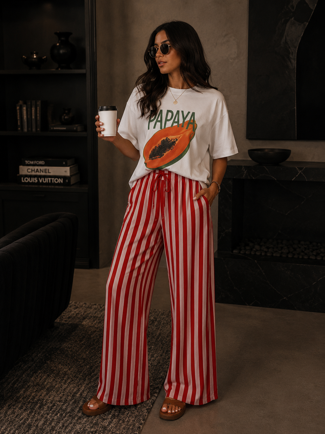 Sunset Stroll Striped Wide Leg Pants