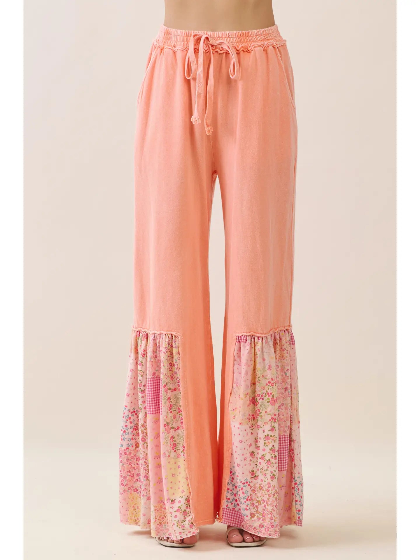 Sweet Picnic Patchwork Flare Pants