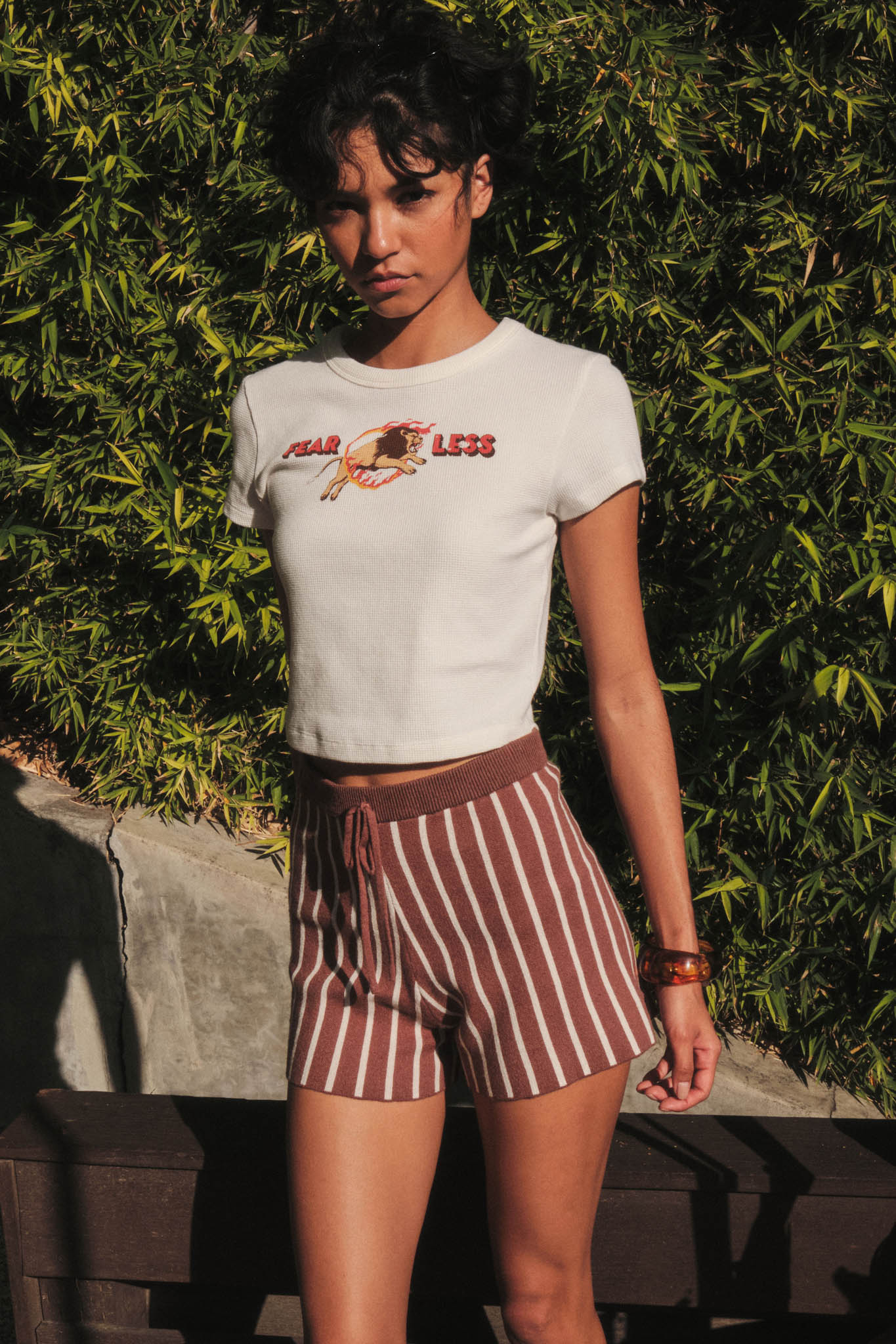 Day Tripper Striped Knit Sweater Shorts