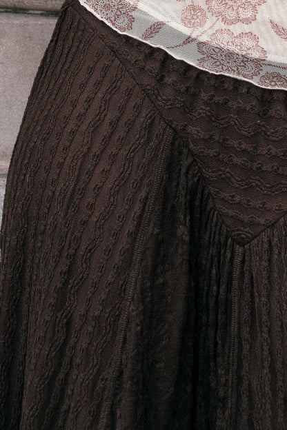 Just Divine Lace Drop-Waist Handkerchief Midi Skirt