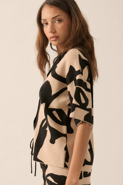 Graphic Garden Floral Jacquard Knit Shirt