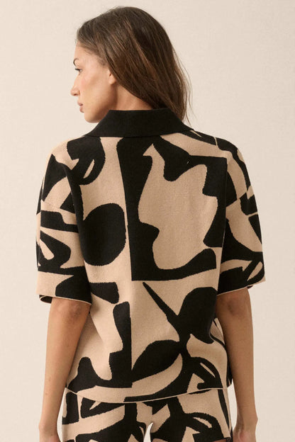Graphic Garden Floral Jacquard Knit Shirt