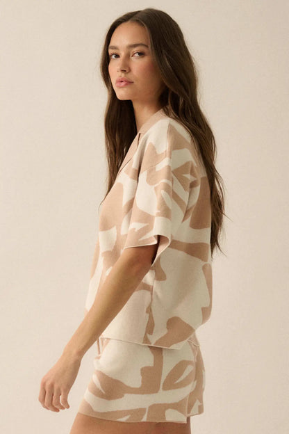 Graphic Garden Floral Jacquard Knit Shirt