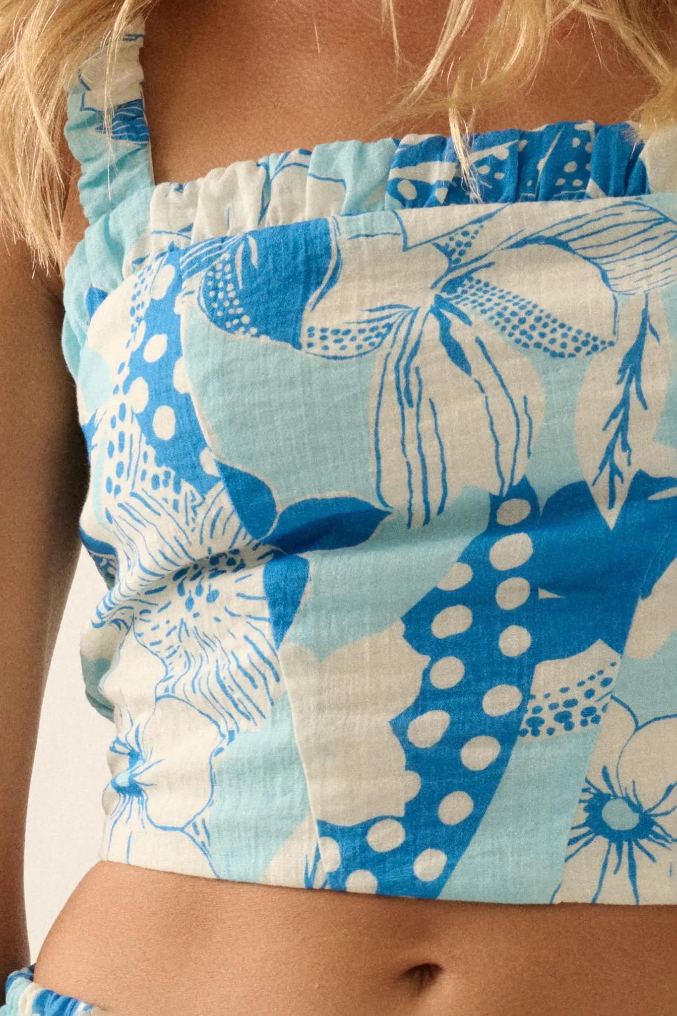 Tropical Treat Floral Cropped Cami Top