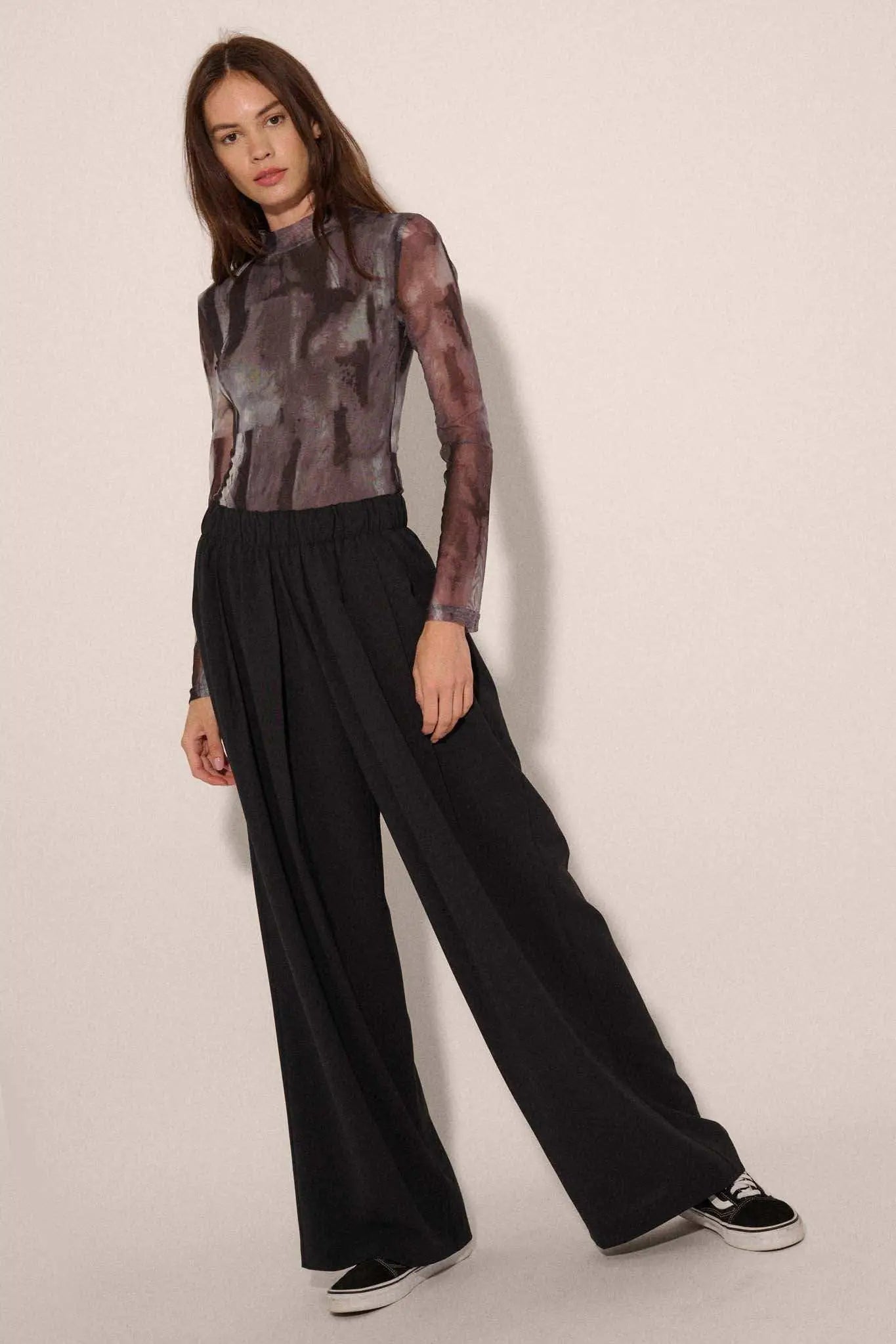 Walk this Way Wide-Leg Elastic-Waist Pants