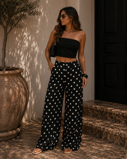 Dotty Days Wide Leg Pants