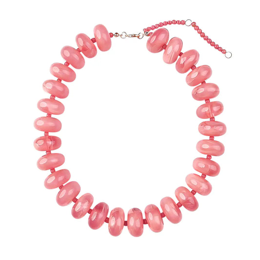 Bailey Beaded Necklace - Pink
