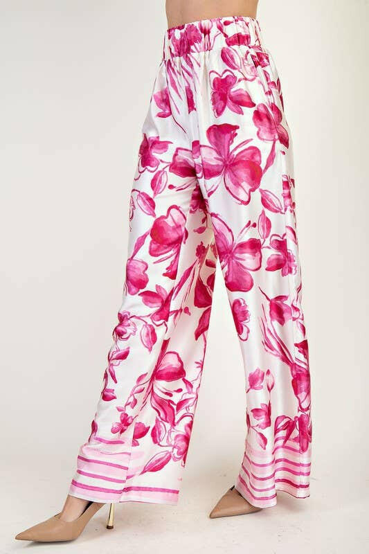 Resort Ready Printed Wide-Leg Pants