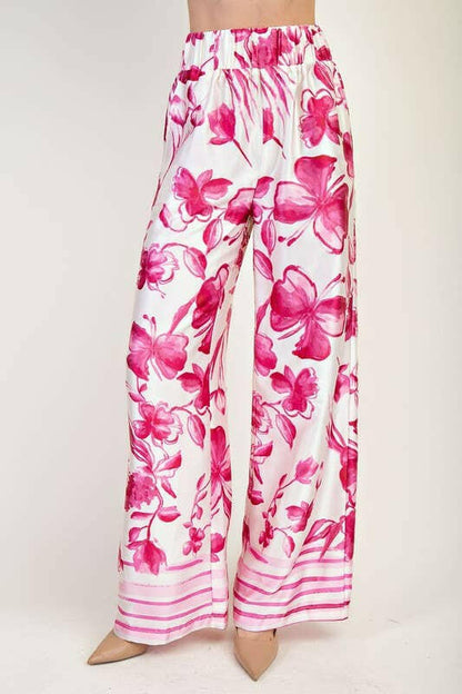 Resort Ready Printed Wide-Leg Pants