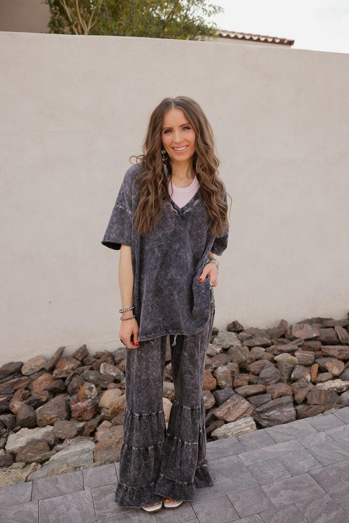 Rambling Rose Mineral Wash Flare LoungePants