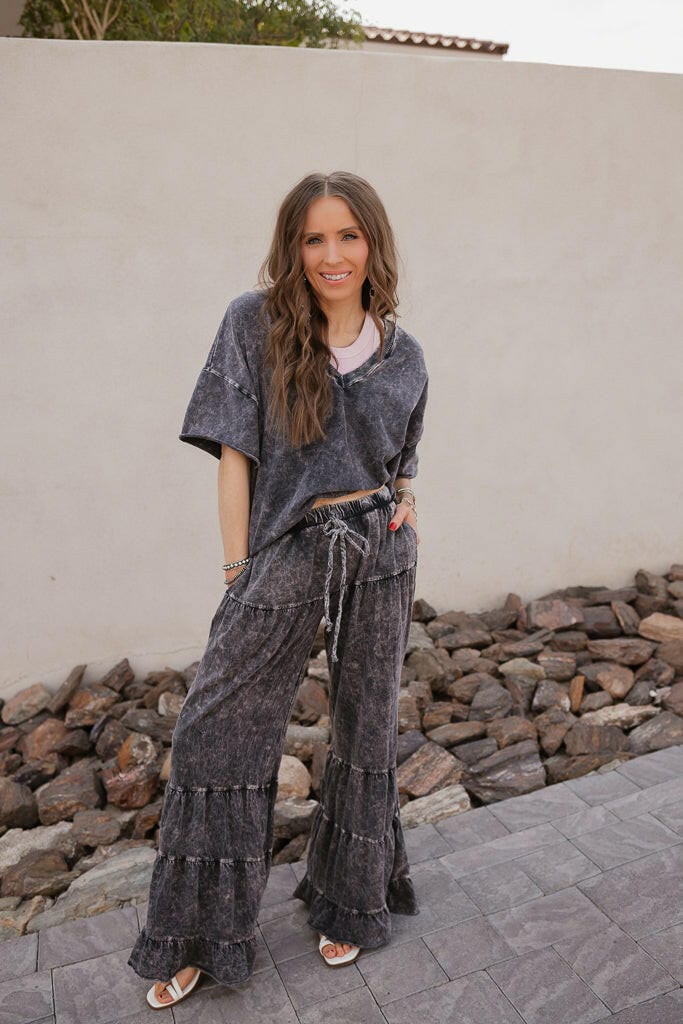 Rambling Rose Mineral Wash Flare LoungePants