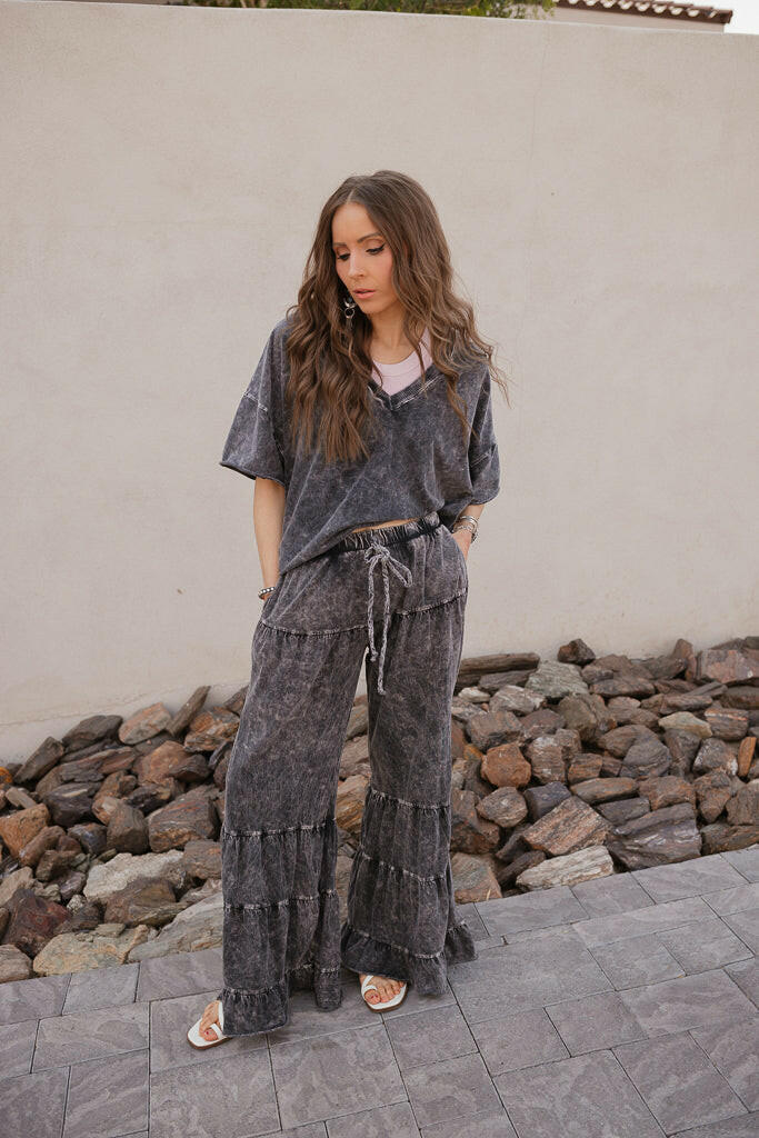 Rambling Rose Mineral Wash Flare LoungePants