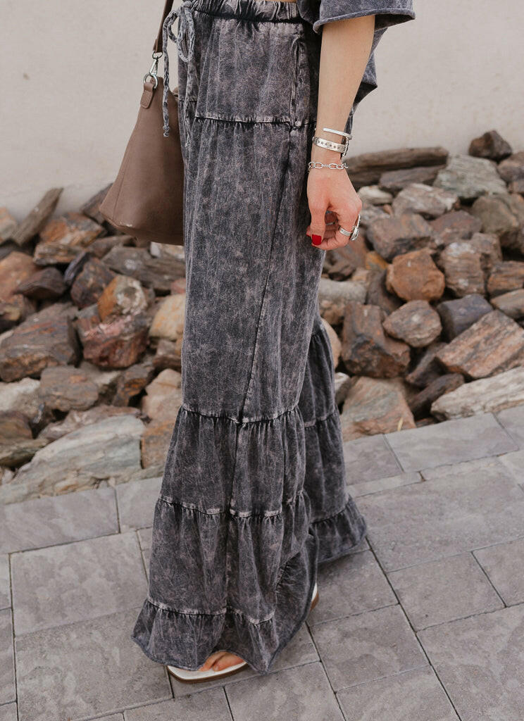 Rambling Rose Mineral Wash Flare LoungePants