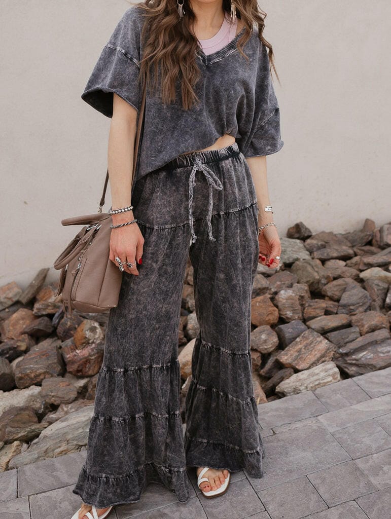 Rambling Rose Mineral Wash Flare LoungePants