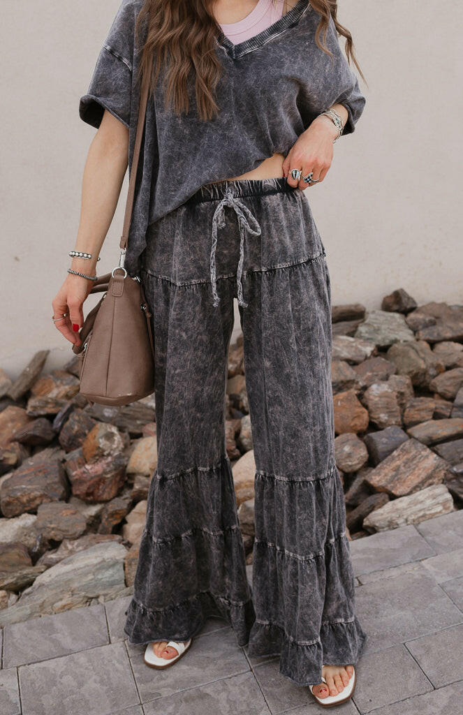 Rambling Rose Mineral Wash Flare LoungePants
