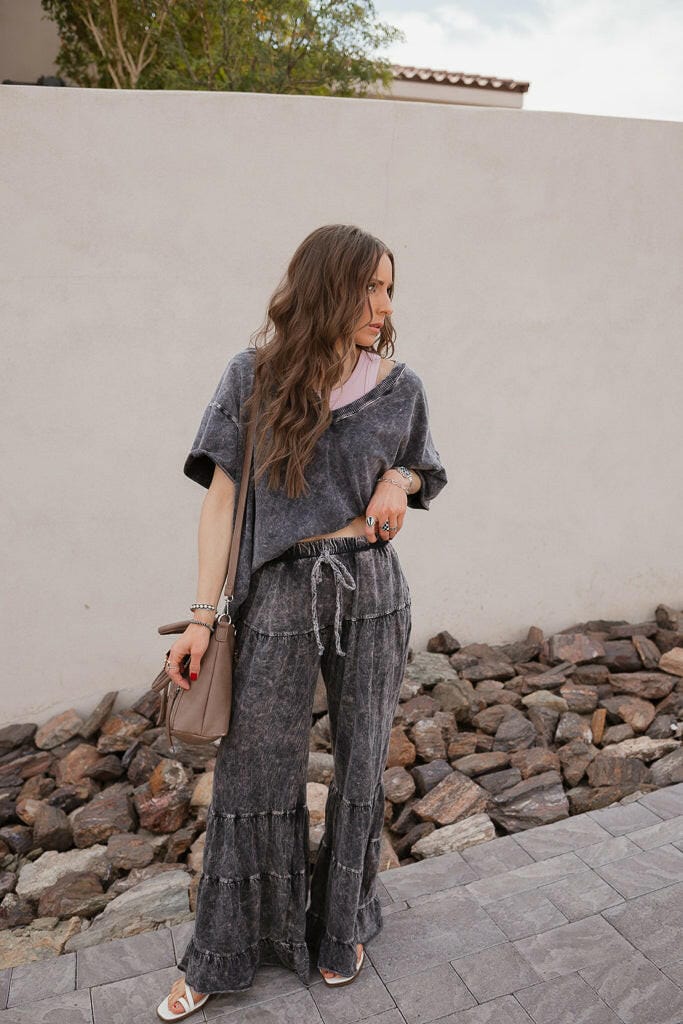 Rambling Rose Mineral Wash Flare LoungePants