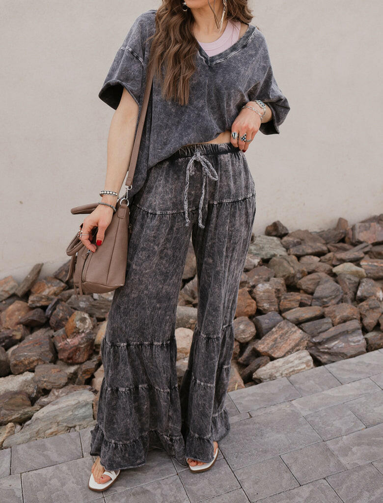 Rambling Rose Mineral Wash Flare LoungePants