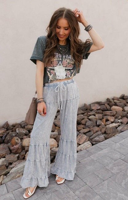 Rambling Rose Mineral Wash Flare LoungePants