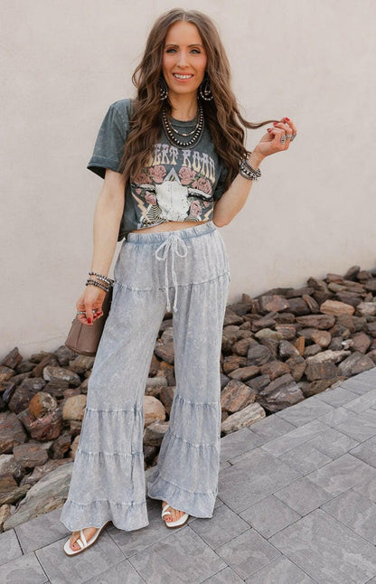 Rambling Rose Mineral Wash Flare LoungePants