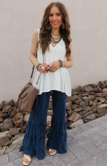 Rambling Rose Mineral Wash Flare LoungePants