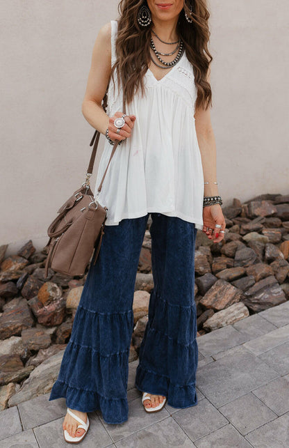 Rambling Rose Mineral Wash Flare LoungePants