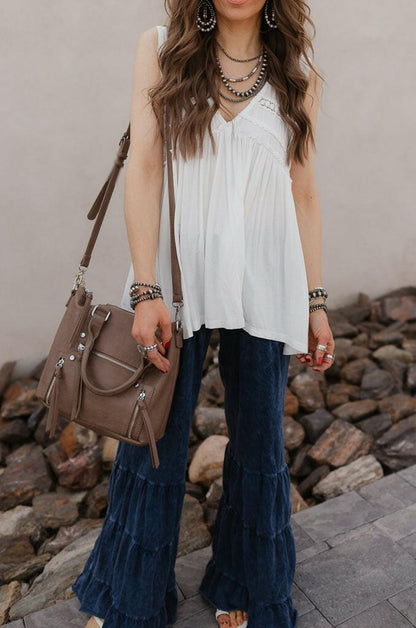 Rambling Rose Mineral Wash Flare LoungePants