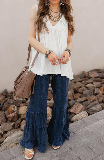 Rambling Rose Mineral Wash Flare LoungePants