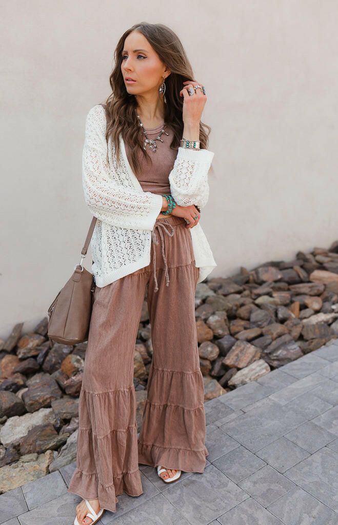 Rambling Rose Mineral Wash Flare LoungePants