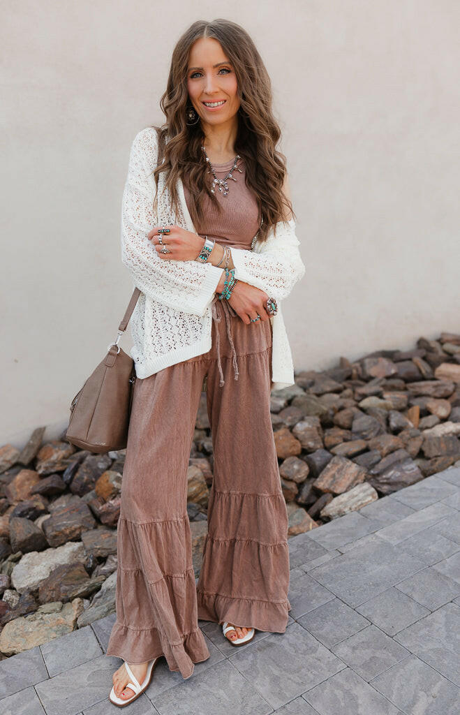 Rambling Rose Mineral Wash Flare LoungePants