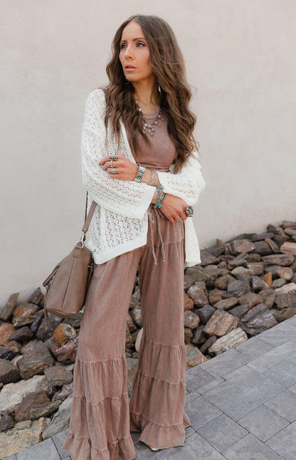 Rambling Rose Mineral Wash Flare LoungePants