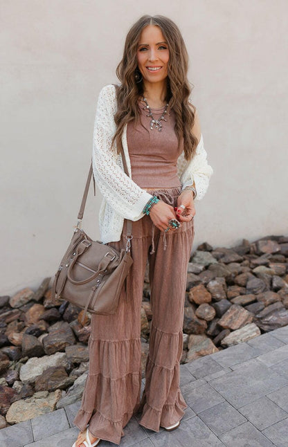 Rambling Rose Mineral Wash Flare LoungePants