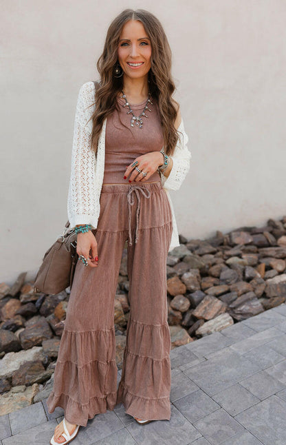 Rambling Rose Mineral Wash Flare LoungePants