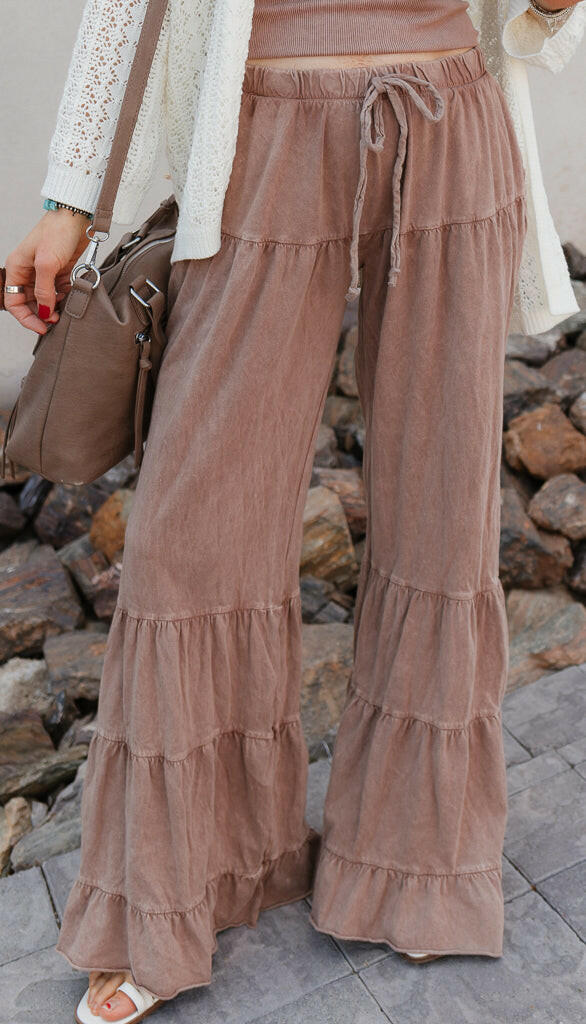 Rambling Rose Mineral Wash Flare LoungePants