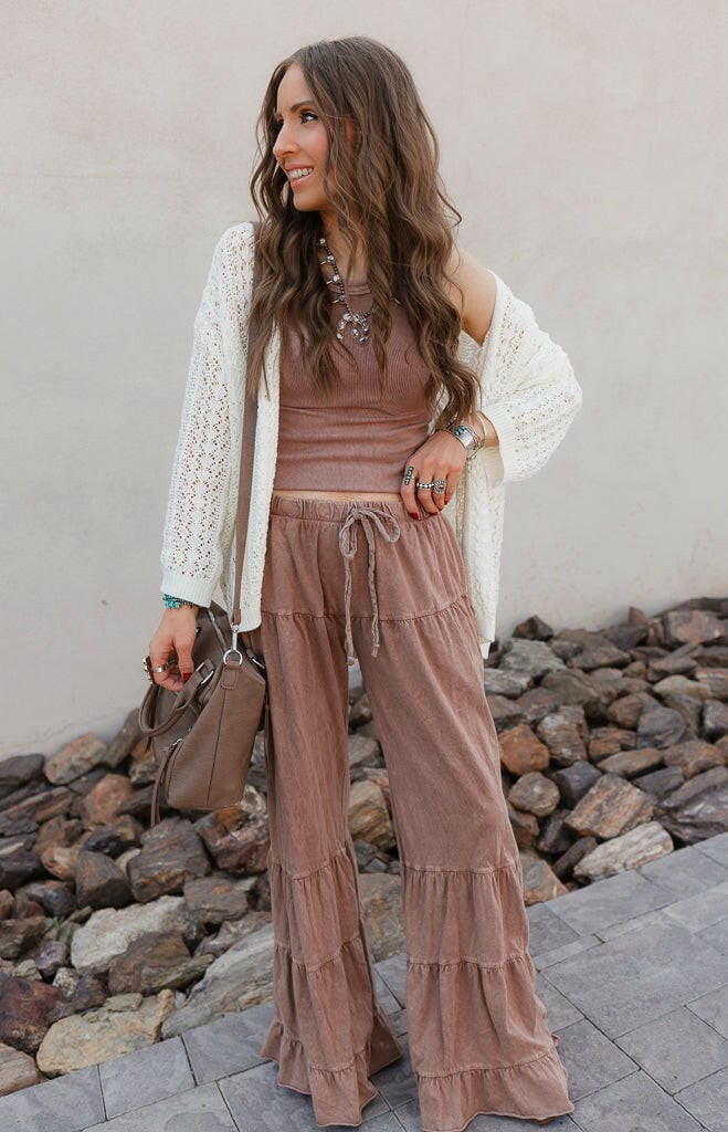 Rambling Rose Mineral Wash Flare LoungePants