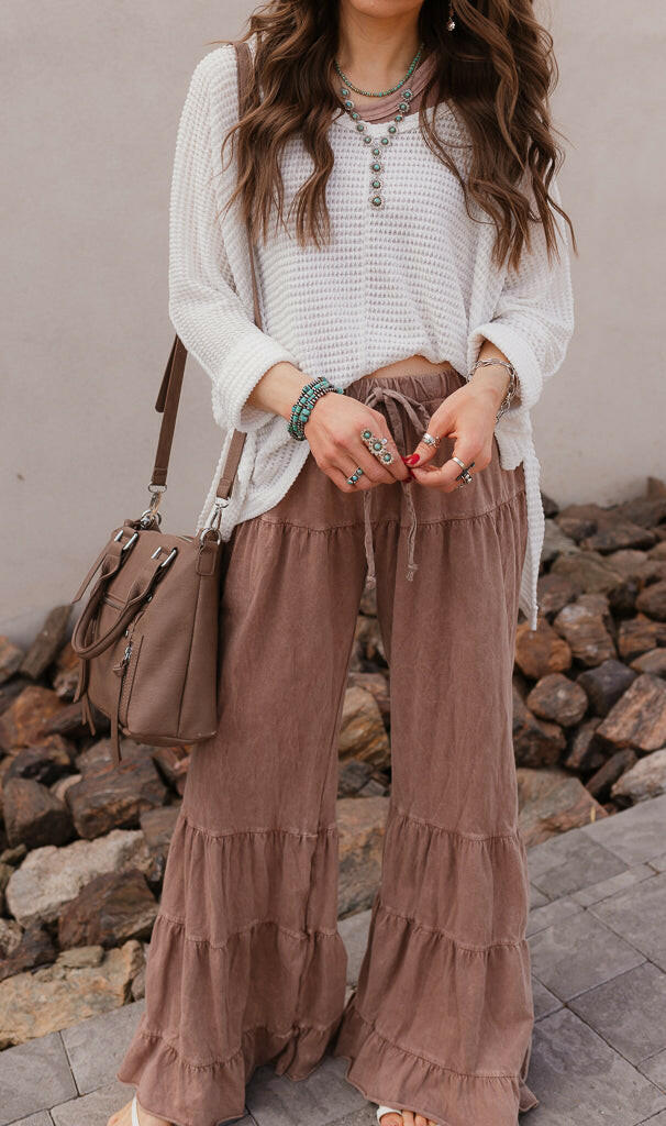 Rambling Rose Mineral Wash Flare LoungePants