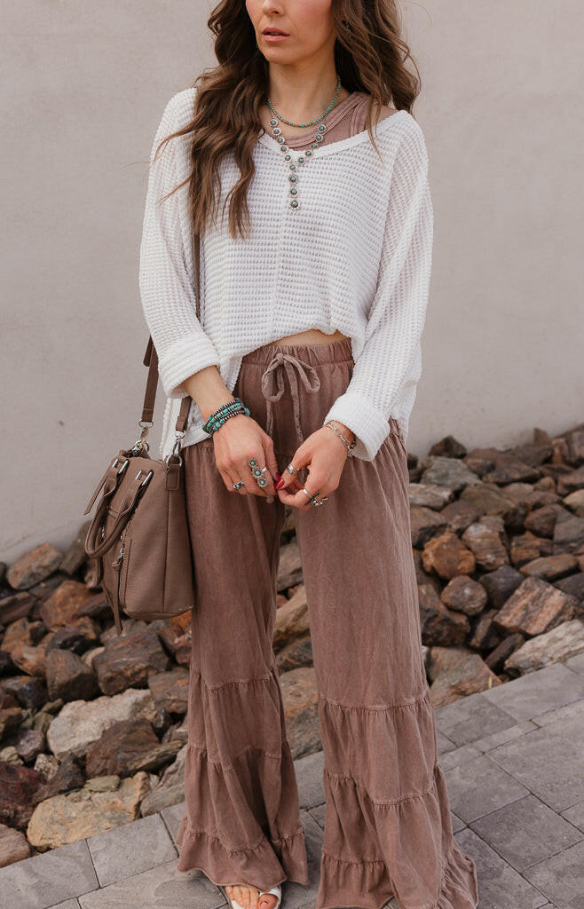 Rambling Rose Mineral Wash Flare LoungePants