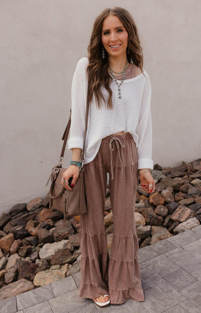 Rambling Rose Mineral Wash Flare LoungePants