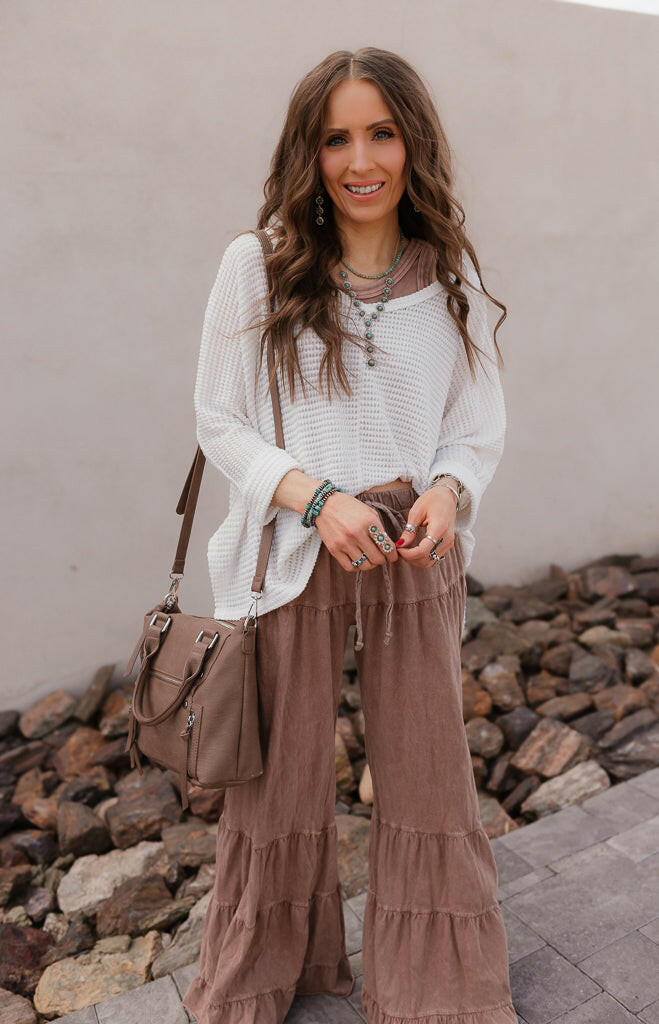 Rambling Rose Mineral Wash Flare LoungePants