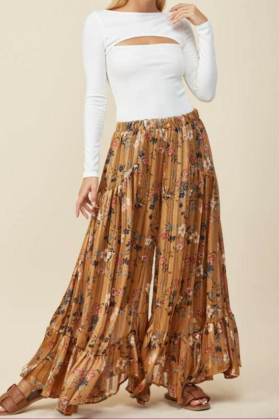 Golden Hour Ruffle Palazzo Pants
